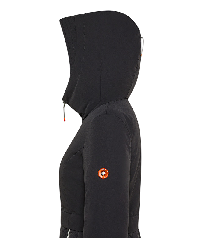 Piumino corto da donna avvitato nero