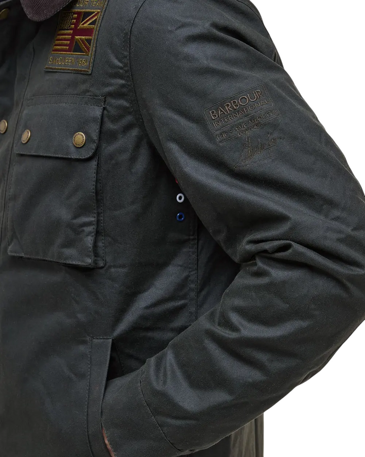 Giacca cerata da uomo 'Steve McQueen' sage