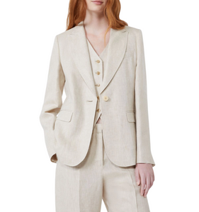 Blazer da donna monopetto ecrù