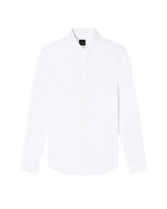 Camicia da uomo bianca slim fit con logo