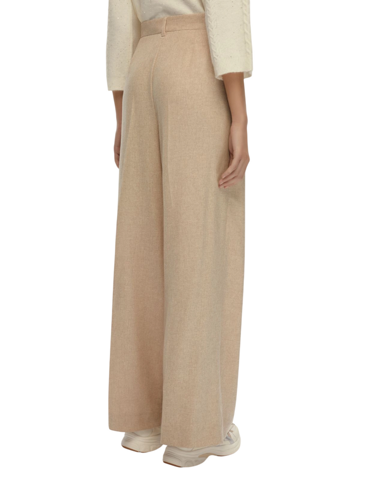 Pantaloni da donna a gamba larga in flanella