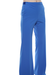 Pantaloni a zampa vita alta - Indaco