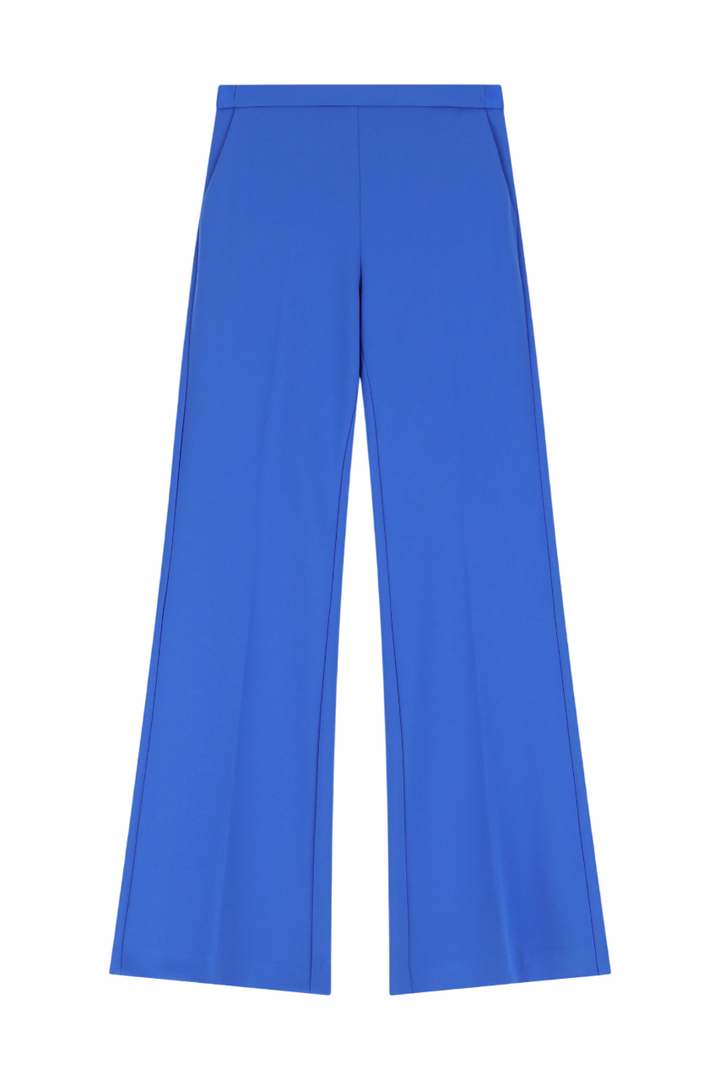 Pantaloni a zampa vita alta - Indaco