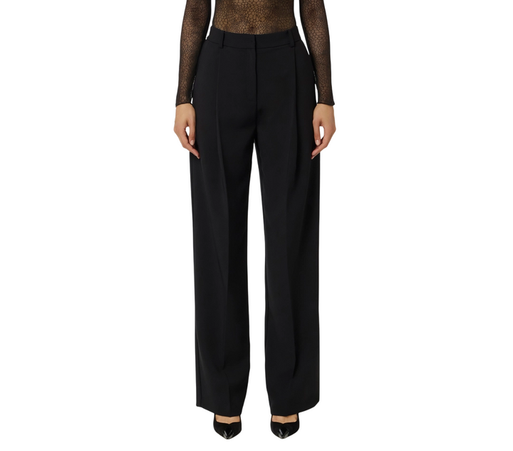 Pantaloni da donna in crêpe leggero con pinces