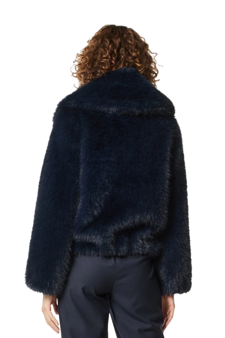 Ecopelliccia da donna navy blue