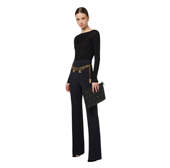 ELISABETTA FRANCHI PANTALONE A PALAZZO DONNA