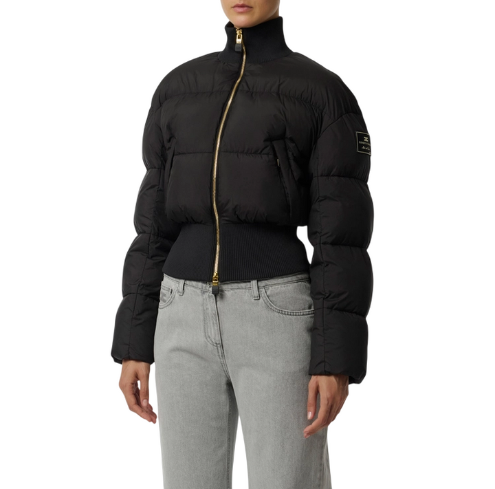 Piumino cropped da donna in tessuto tecnico