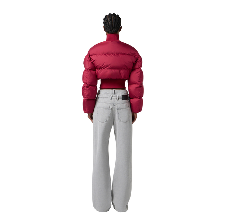 Piumino cropped da donna in tessuto tecnico