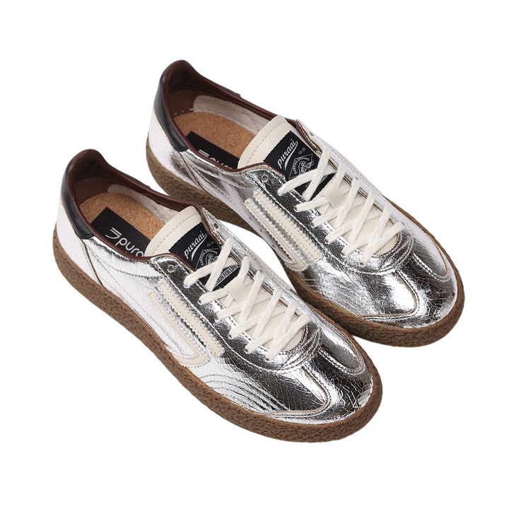 Sneakers da donna argento