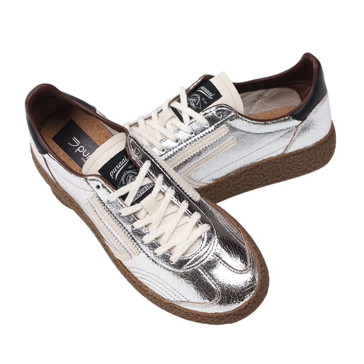 Sneakers da donna argento