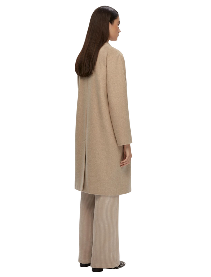 Cappotto doppiopetto da donna bianco sporco