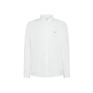 Camicia da uomo button down in cotone Oxford bianco