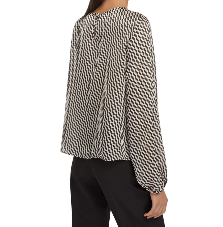 Camicia do donna con rouches stampata