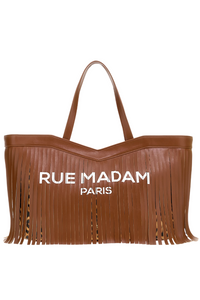 Borsa shopping in ecopelle leo brown