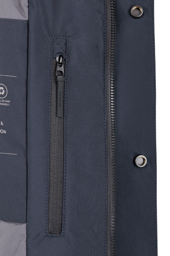 Parka da uomo in tessuto tecnico con cappuccio
