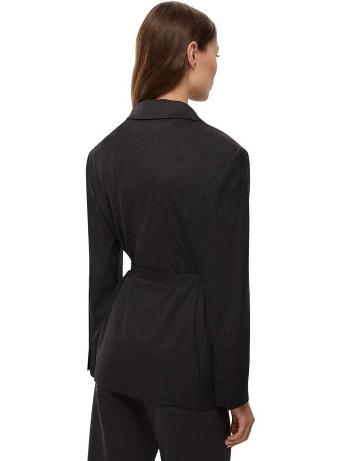 Blazer da donna con cintura antracite