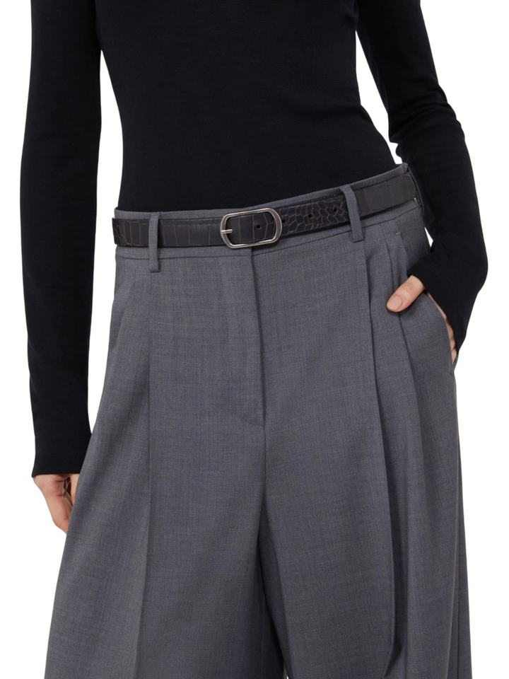 Cintura da donna in pelle coccodrillata