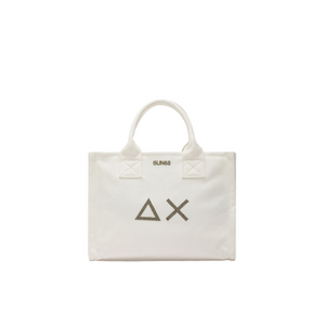 Borsa Cali midi canvas bianco panna