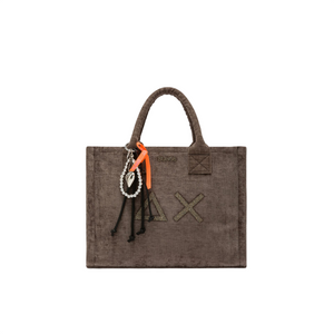Borsa donna taupe midi Cali in velluto