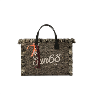 Borsa midi Cali con frange effetto lana multicolor