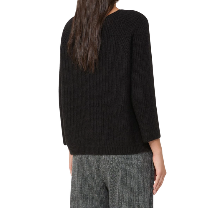 Maglia da donna in filato mohair nera