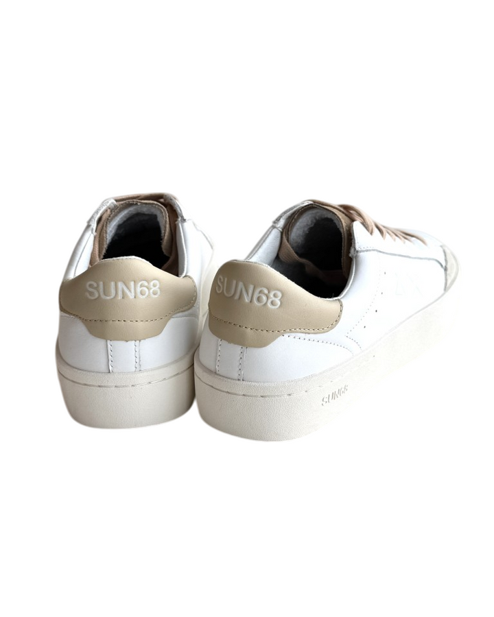 Sun 68 Sneakers Uomo Bianca E Beige