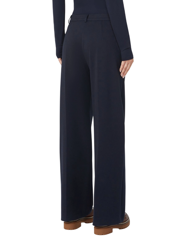 Pantaloni da donna in jersey di flanella blu