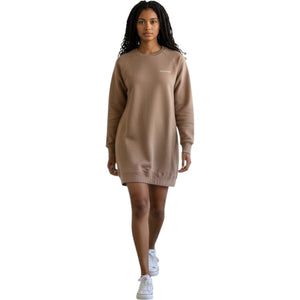 Abito donna in felpa Customize color biscotto