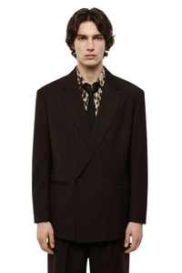 Blazer uomo doppio petto color moro