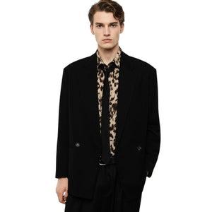 Blazer uomo doppiopetto nero