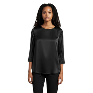 Blusa nera donna ampia