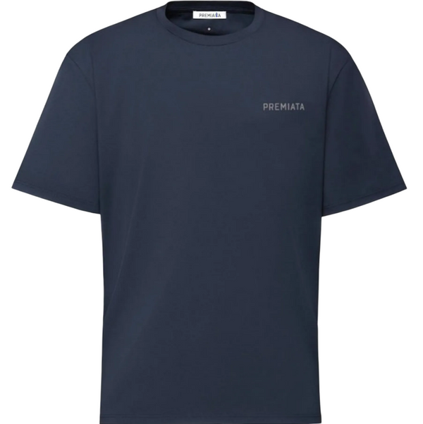 T-Shirt blu con Spacchi Laterali