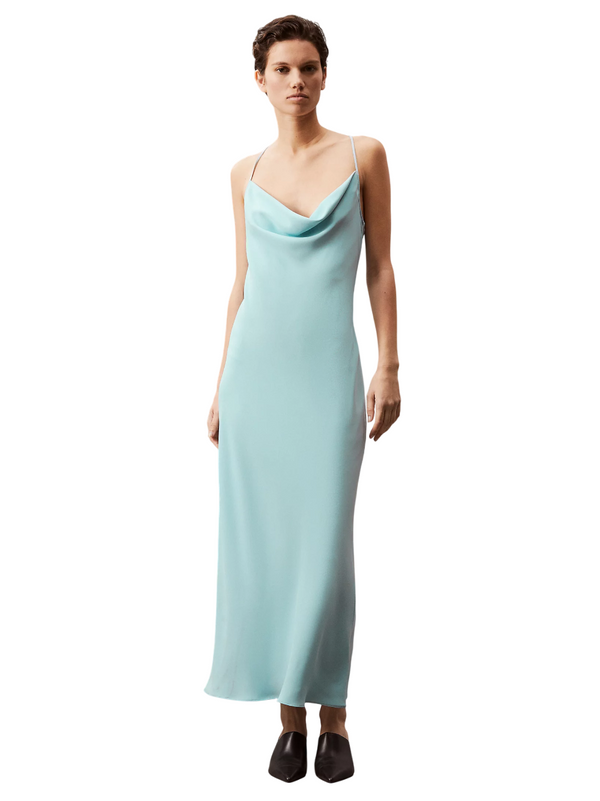 Vestito estivo celeste slim fit