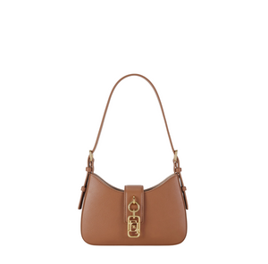 Borsa hobo piccola da donna con charm color cuoio – Borsa a spalla elegante casual chic