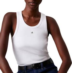 Canotta bianca da donna con logo